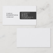 Moderne, Schlicht-graue, attraktive Visitenkarte (Vorne/Hinten)