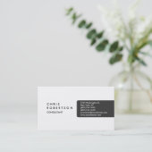 Moderne, Schlicht-graue, attraktive Visitenkarte (Stehend Vorderseite)