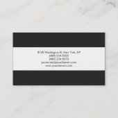 Moderne Schlicht-graue Berufliche Visitenkarte (Rückseite)