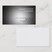 Moderne Schlicht-Graue Visitenkarte (Vorne/Hinten)