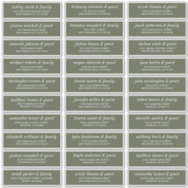 Moderne, schlichte Adresse für Hochzeitsgäste Aufkleber