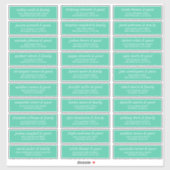 Moderne, schlichte Adresse für Hochzeitsgäste Aufkleber (Blatt)