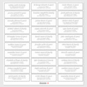 Moderne, schlichte Adresse für Hochzeitsgäste Aufkleber (Blatt)