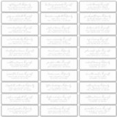 Moderne, schlichte Adresse für Hochzeitsgäste Aufkleber (Vorderseite)