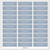 Moderne, schlichte Adresse für Hochzeitsgäste Aufkleber (Blatt)