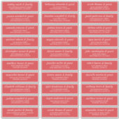 Moderne, schlichte Adresse für Hochzeitsgäste Aufkleber (Vorderseite)