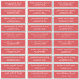 Moderne, schlichte Adresse für Hochzeitsgäste Aufkleber