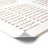 Moderne, schlichte Beige Einfache Hochzeit mit 16 Poster (Ecke)