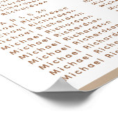 Moderne, schlichte Beige, einfache Hochzeit mit 30 Poster (Ecke)