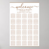 Moderne, schlichte Beige, einfache Hochzeit mit 30 Poster (Vorne)