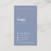 Moderne Schlichte Berufliche, blaue Mental Health Visitenkarte (Rückseite)