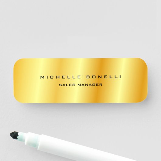 Moderne Schlichte Berufliche Namensposition Namensschild (Beispiel)