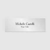 Moderne Schlichte Berufliche Namensposition Namensschild (Vorderseite)