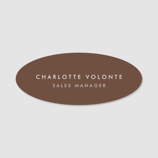 Moderne Schlichte Berufliche Namensposition Namensschild (Vorderseite)