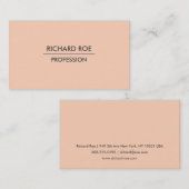 Moderne schlichte berufliche orange visitenkarte (Vorne/Hinten)