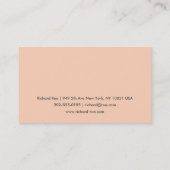 Moderne schlichte berufliche orange visitenkarte (Rückseite)