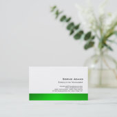 Moderne Schlichte Berufliche Weiß-Einzigartigkeit Visitenkarte (Stehend Vorderseite)