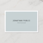 Moderne, schlichte, blaugrüne Minimalistische Vorl Visitenkarte (Vorderseite)