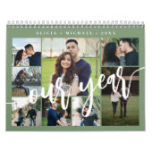 Moderne, schlichte Collage aus grünem Foto Kalender (Titelbild)