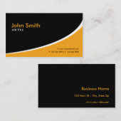 Moderne schlichte einfache hallo Tech-Orange Visitenkarte (Vorne/Hinten)