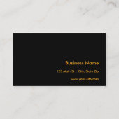 Moderne schlichte einfache hallo Tech-Orange Visitenkarte (Rückseite)