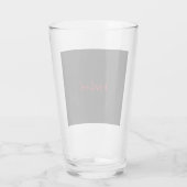 Moderne schlichte, einfache minimalistische Beiheb Glas (Rückseite)