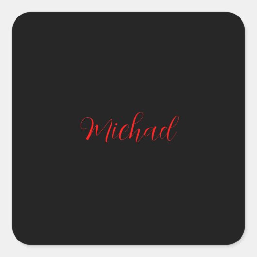 Moderne schlichte, einfache minimalistische Beiheb Quadratischer Aufkleber (Vorderseite)