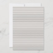 Moderne schlichte, elegante Typografie schwarzweiß Save The Date (Rückseite)