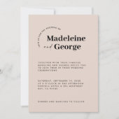 Moderne schlichte, elegante Typografie schwarzweiß Save The Date (Vorderseite)