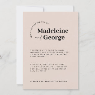 Moderne schlichte, elegante Typografie schwarzweiß Save The Date