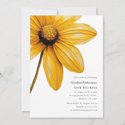 Moderne, schlichte Eleganz, 60. Einladung (Vorderseite)