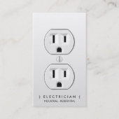 Moderne, schlichte elektrische Steckdose Terminkarte (Vorderseite)