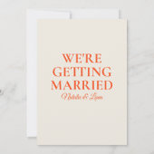 Moderne, schlichte, farbenfrohe Retro-Hochzeit Einladung (Rückseite)