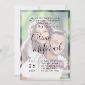 Moderne, schlichte Foto-Hochzeit Einladung (Vorderseite)