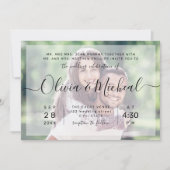 Moderne, schlichte Foto-Hochzeit Einladung (Vorderseite)