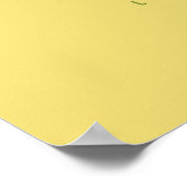 Moderne schlichte gelbe Hochzeitsbegrüßung Poster (Ecke)
