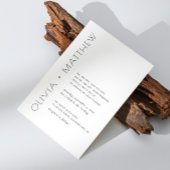 Moderne, schlichte Hochzeit in Schwarz-Weiß Einladung