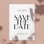 Moderne, schlichte Hochzeit in Schwarz-Weiß Save The Date<br><div class="desc">Schwarz-weiß moderne einfache minimalistische Hochzeit Save the Date. Bitte kontaktieren Sie mich,  wenn Sie weitere Informationen benötigen.</div>