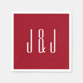 Moderne Schlichte Hochzeit Serviette (Vorderseite)