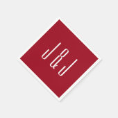 Moderne Schlichte Hochzeit Serviette (Ecke)