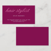 Moderne Schlichte Kalligraphie Visitenkarte (Vorne/Hinten)