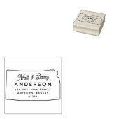 Moderne, schlichte KANSAS-Staat-Rücksendeadresse Gummistempel (Stempel)