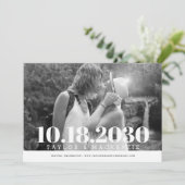 Moderne Schlichte Minimale Hochzeit Save The Date (Stehend Vorderseite)