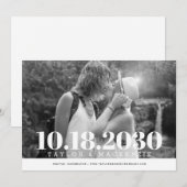 Moderne Schlichte Minimale Hochzeit Save The Date (Vorne/Hinten)