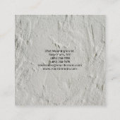 Moderne Schlichte Minimalistische Berufliche Graum Quadratische Visitenkarte (Rückseite)