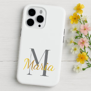 Moderne, schlichte, minimalistische Pastellinitis Case-Mate iPhone Hülle