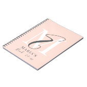 Moderne, schlichte, minimalistische Pastellinitis Notizblock (Linke Seite)