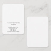 Moderne schlichte, minimalistische Schwarzweißbild Visitenkarte (Vorne/Hinten)