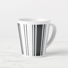 Moderne schlichte, minimalistische schwarzweiße St Milchtasse