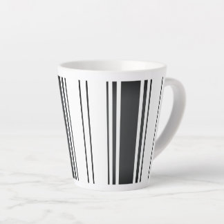 Moderne schlichte, minimalistische schwarzweiße St Milchtasse
